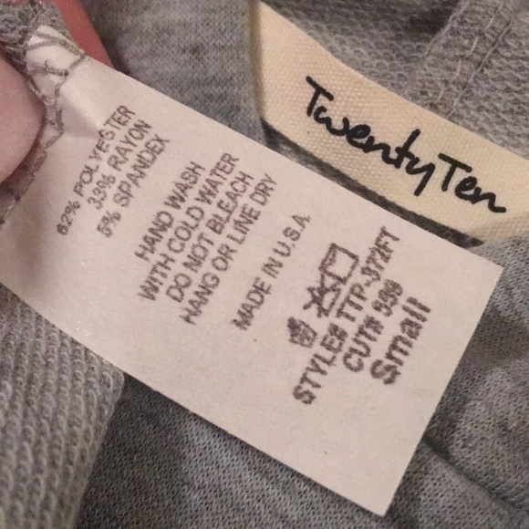 Grey French Terry cold shoulder dress w/ hoodie - Picture 4 of 8